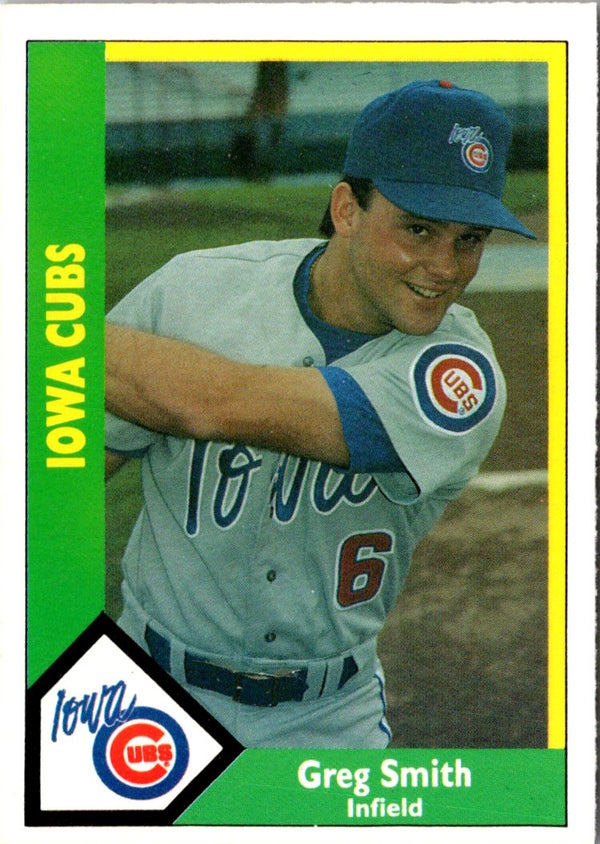 1990 CMC Iowa Cubs Greg Smith #13
