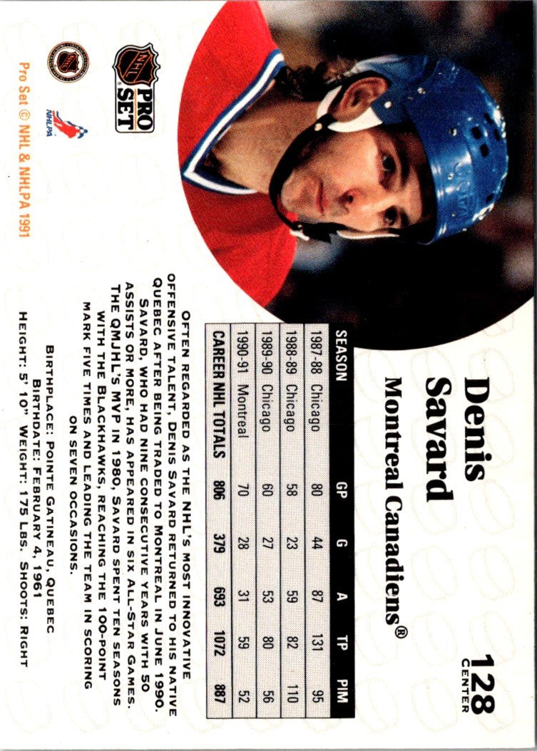 1991 Pro Set Denis Savard
