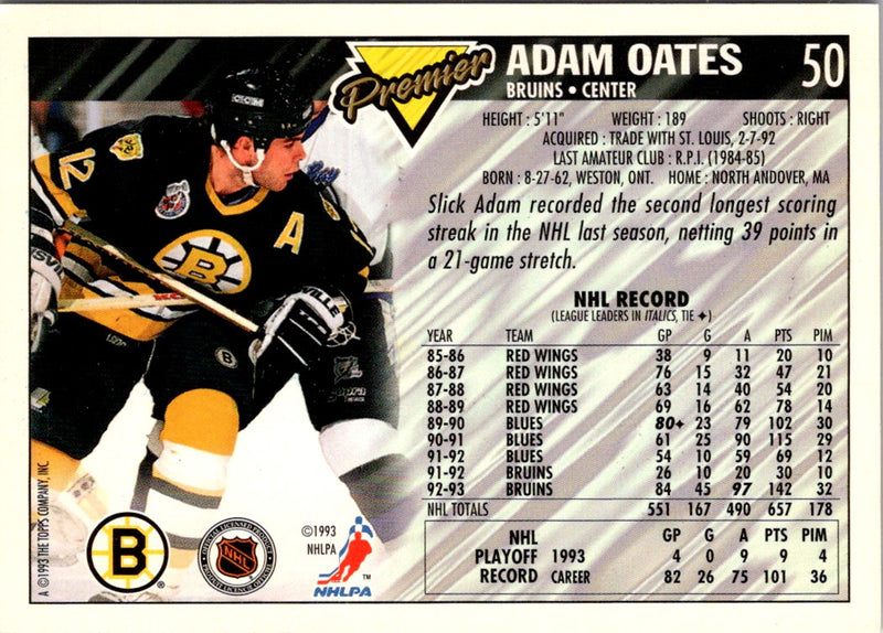 1993 Topps Premier Adam Oates