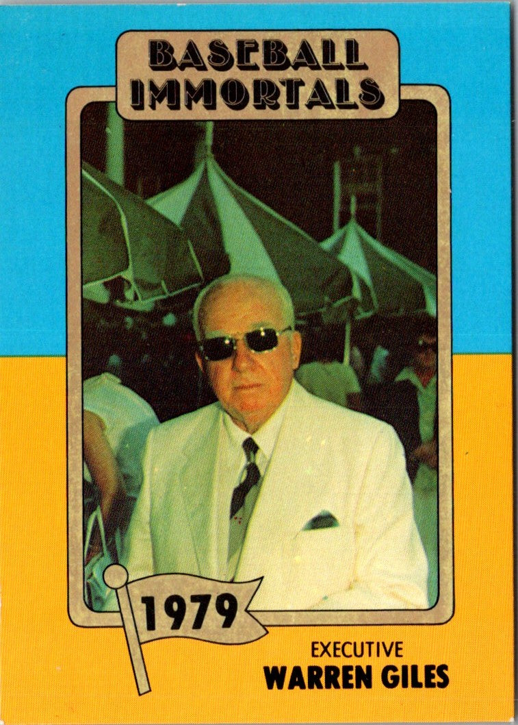 1980 SSPC HOF Warren Giles