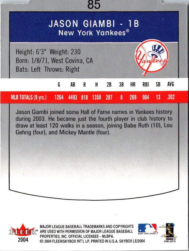 2004 SkyBox LE Jason Giambi