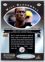 1997 Pinnacle Certified NFL Will Blackwell #143