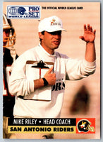 1991 Pro Set WLAF Inserts Mike Riley #30
