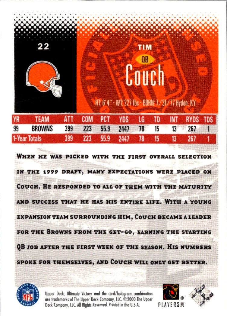 2000 Upper Deck Tim Couch