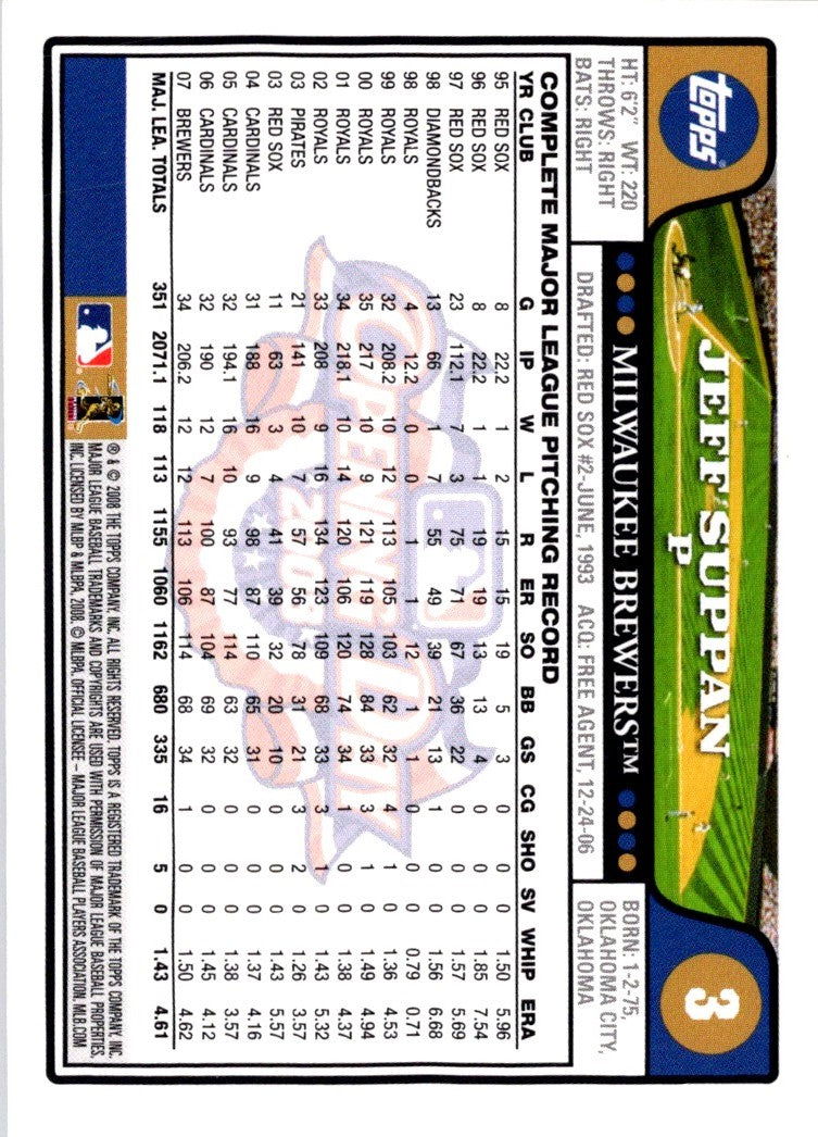 2008 Topps Opening Day Jeff Suppan