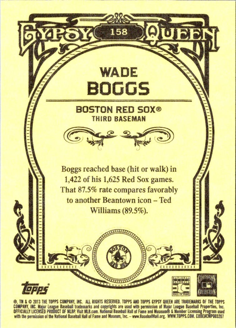 2013 Topps Gypsy Queen Wade Boggs