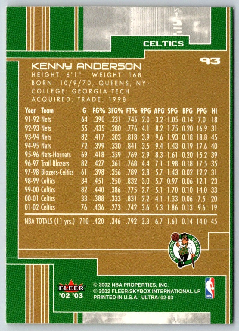 2002 Ultra Kenny Anderson