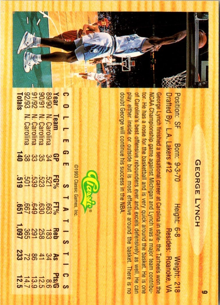 1993 Classic Draft Picks George Lynch
