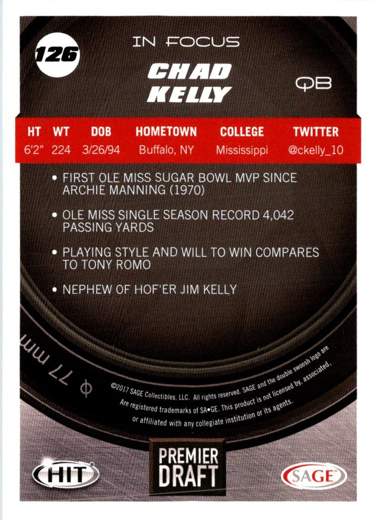 2017 SAGE HIT Chad Kelly