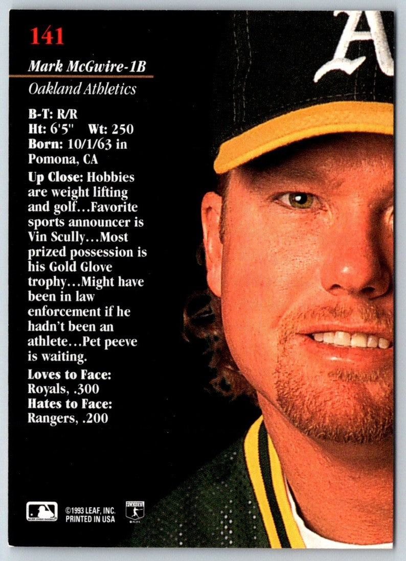 1993 Studio Mark McGwire