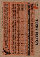 1983 Topps Terry Felton #181 Rookie