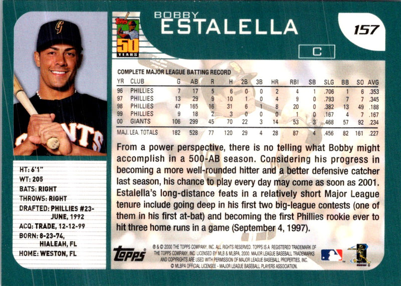 2001 Topps Limited Bobby Estalella