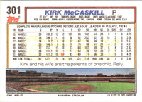 1992 Topps Kirk McCaskill #301