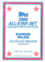 1986 Topps Glossy Send-Ins Earnie Riles #40