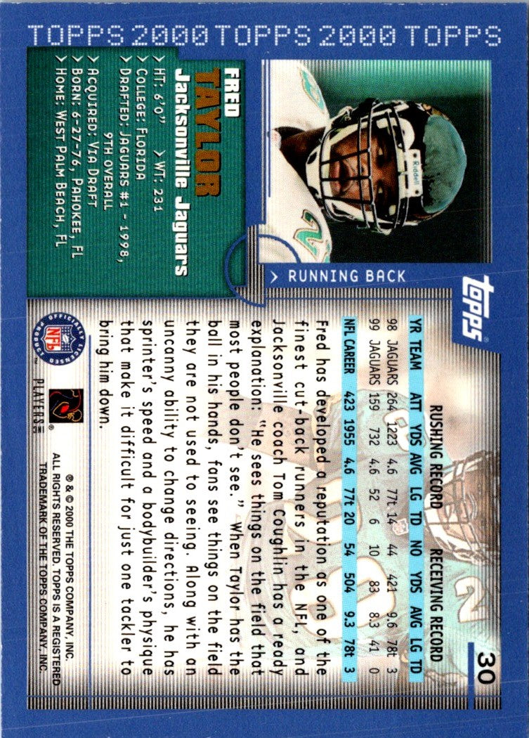 2000 Topps Fred Taylor