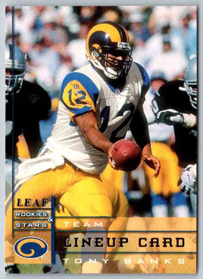 1998 Leaf Rookies And Stars Tony Banks #279