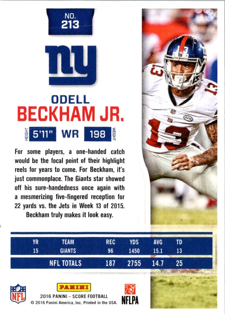 2016 Score Odell Beckham Jr.