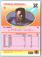 1990 Fleer Leonard Marshall #72