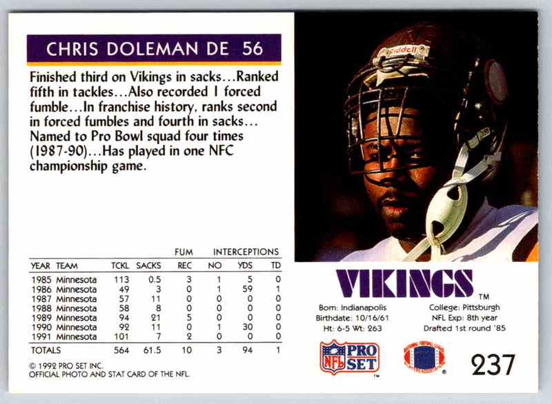 1992 Proset Chris Doleman