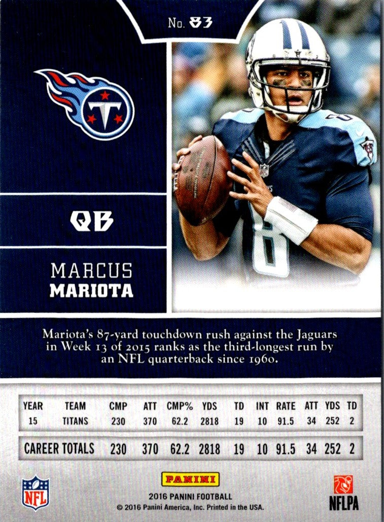 2016 Panini Infinity Marcus Mariota