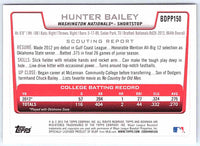 2012 Bowman Hunter Bailey #BDPP150