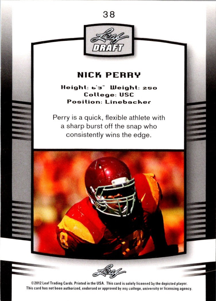 2012 Leaf Draft Nick Perry