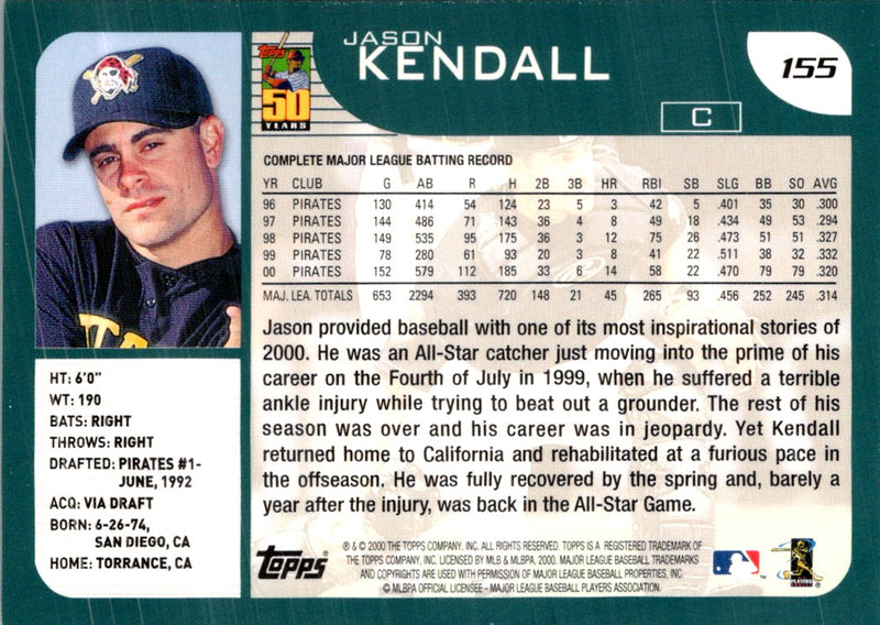 2001 Topps Jason Kendall