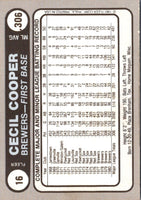 1981 Fleer Star Stickers Cecil Cooper #16