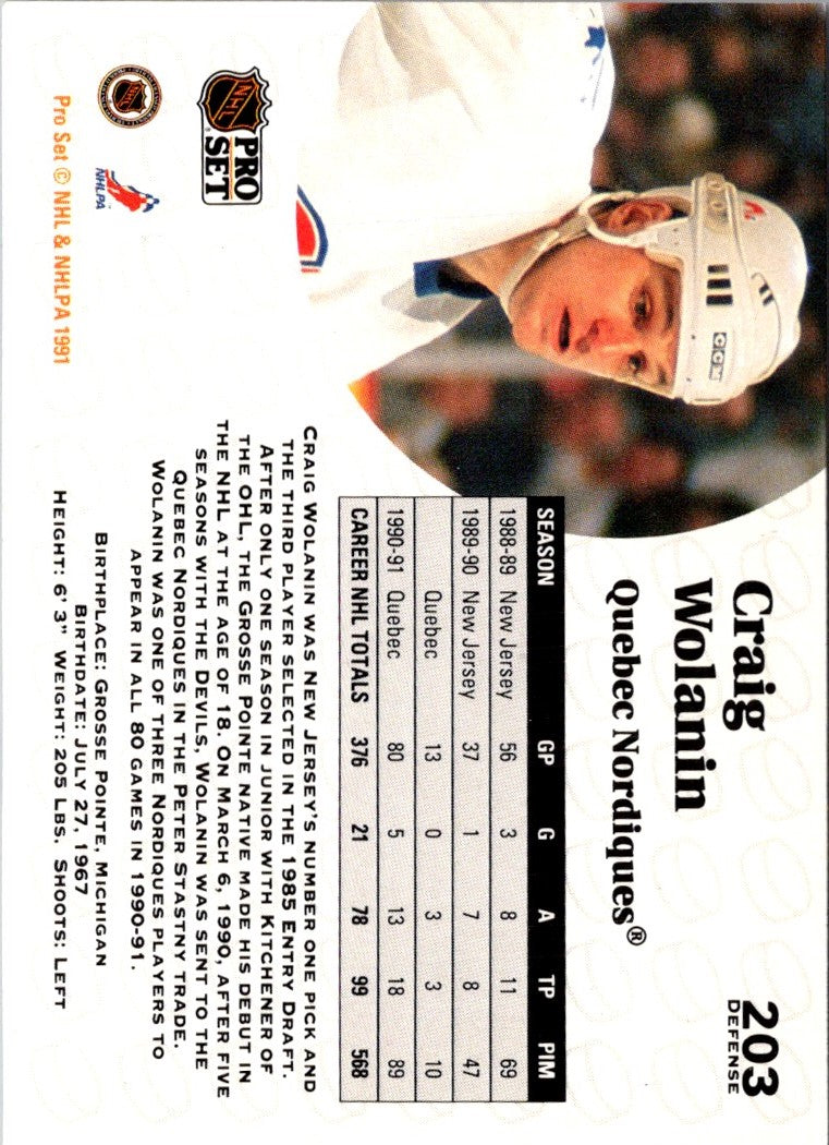 1991 Pro Set Craig Wolanin