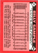 1986 Topps Traded Billy Sample