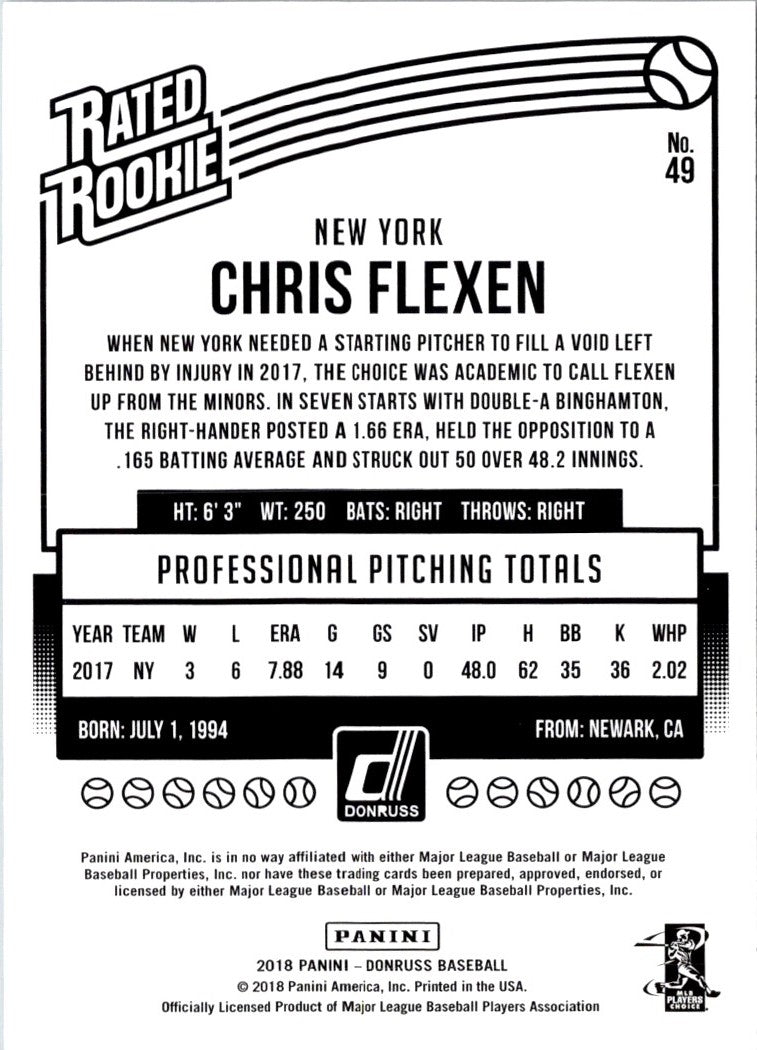 2018 Donruss Chris Flexen