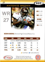 2010 SAGE HIT Antonio Brown #27