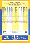 1988 Fleer Baseball MVP's Tim Raines