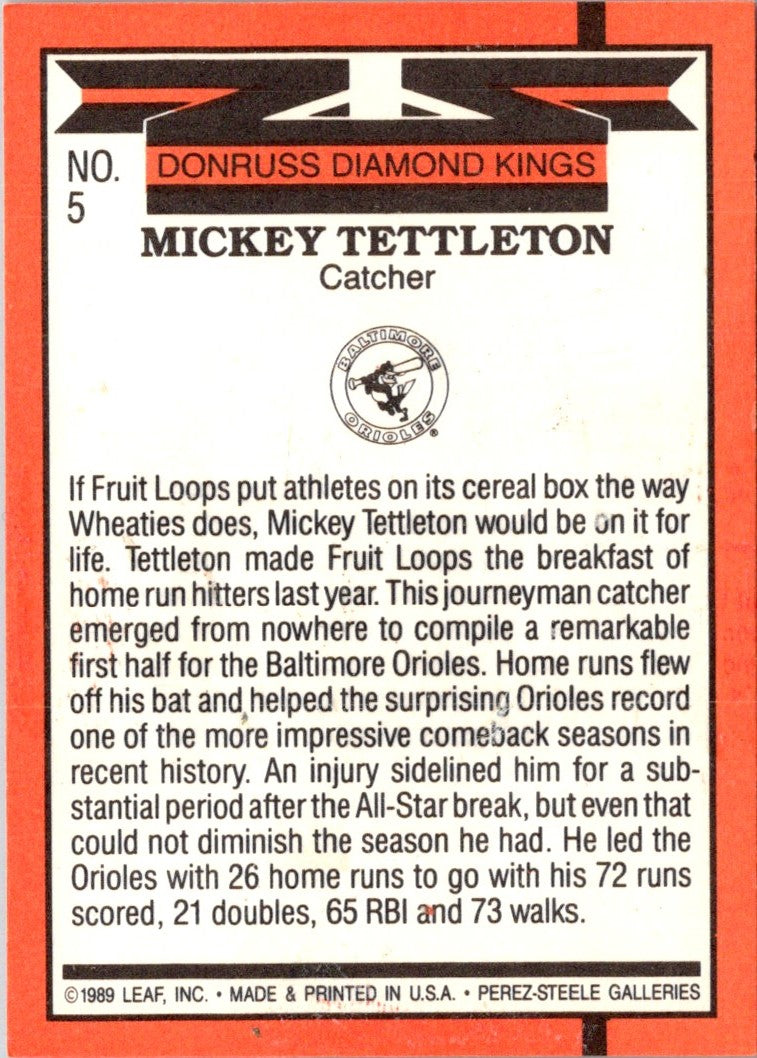 1987 Donruss Mickey Tettleton