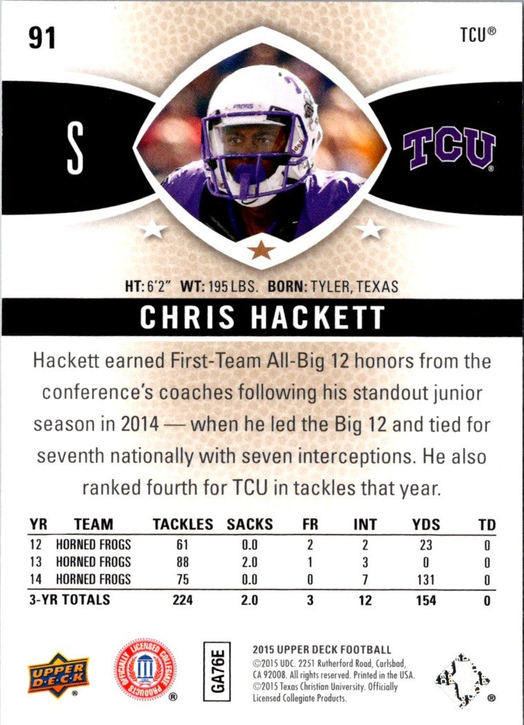 2015 Upper Deck Chris Hackett