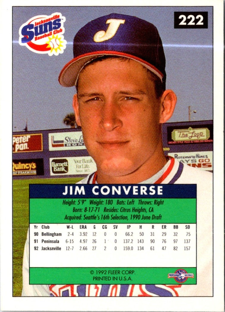 1992 Fleer Excel Jim Converse