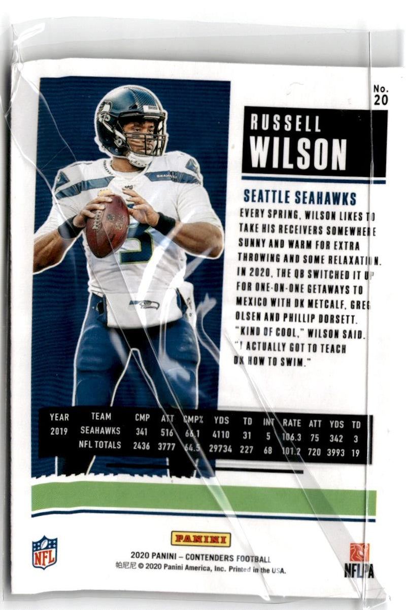 2020 Panini Contenders Red Zone Russell Wilson