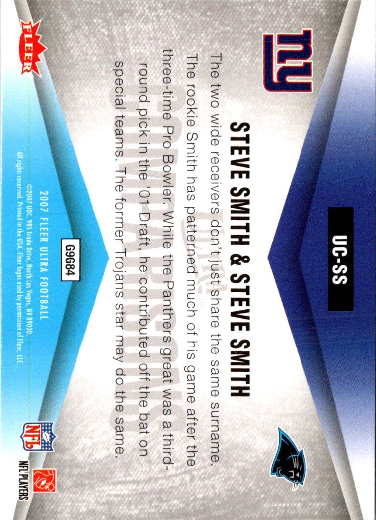 2007 Ultra Comparisons Steve Smith Sr./Steve Smith