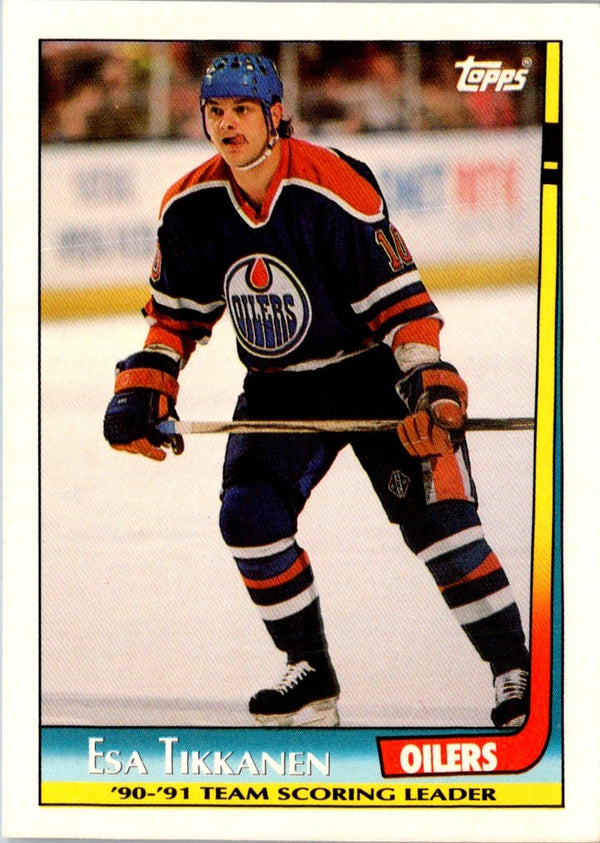 1991 Topps Team Scoring Leaders Esa Tikkanen #6