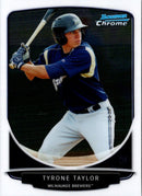 2013 Bowman Chrome Prospects Blue Wave Refractors Tyrone Taylor