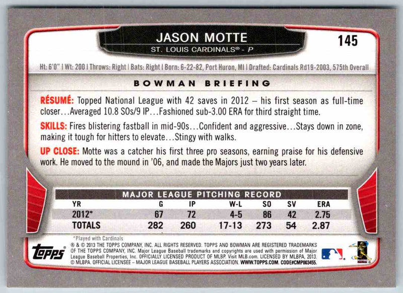 2014 Bowman Jason Motte