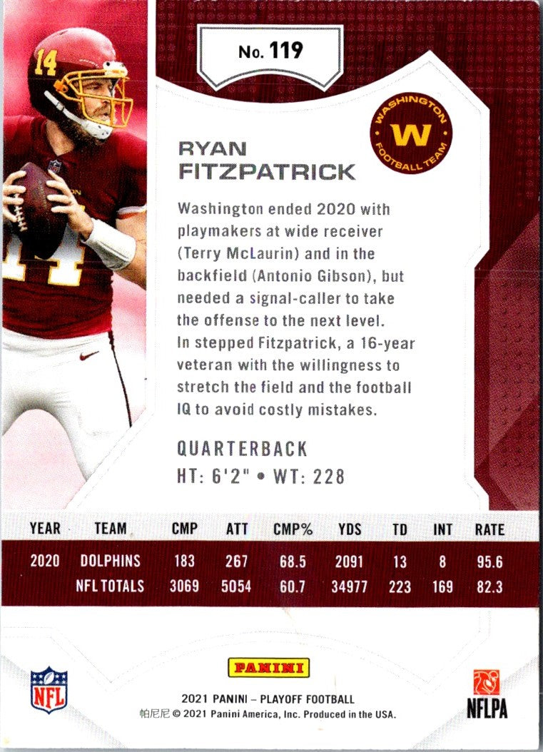 2021 Panini Playoff Ryan Fitzpatrick