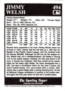 1992 Conlon Collection TSN Jimmy Welsh