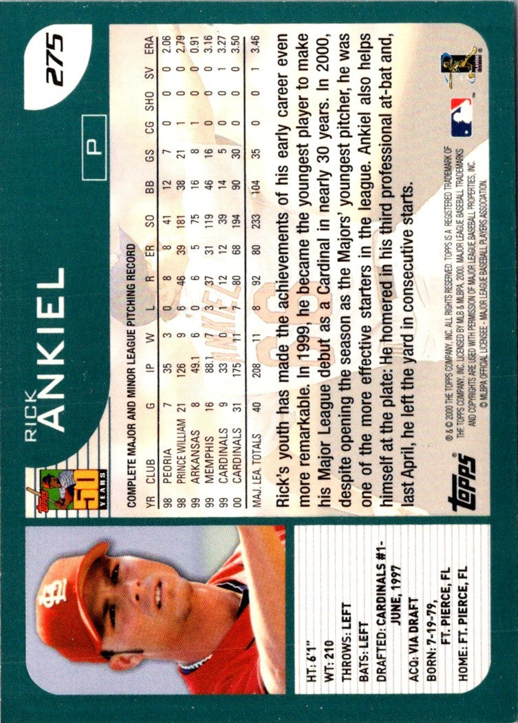 2000 Topps Gallery Rick Ankiel