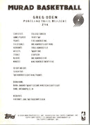 2008 Topps T-51 Murad Greg Oden