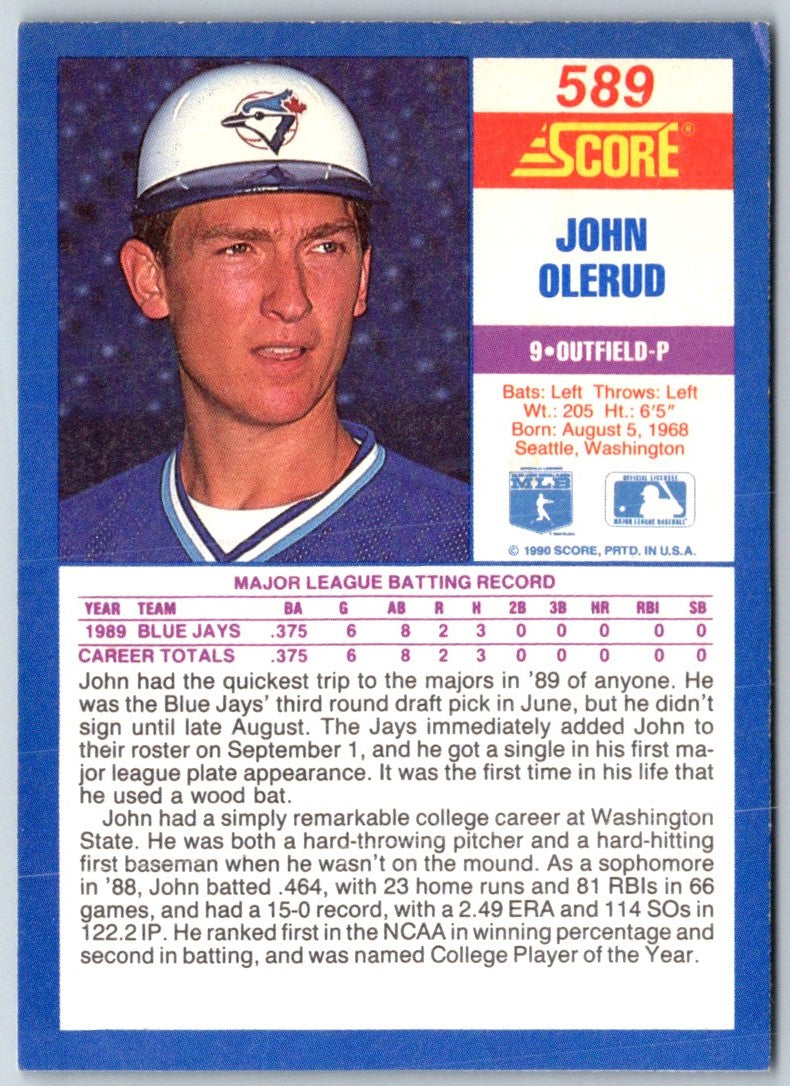 1990 Score John Olerud