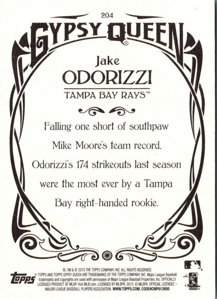 2015 Topps Gypsy Queen Jake Odorizzi