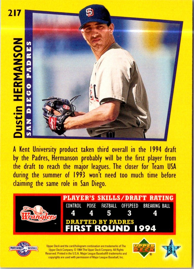 1995 Upper Deck Minors Dustin Hermanson