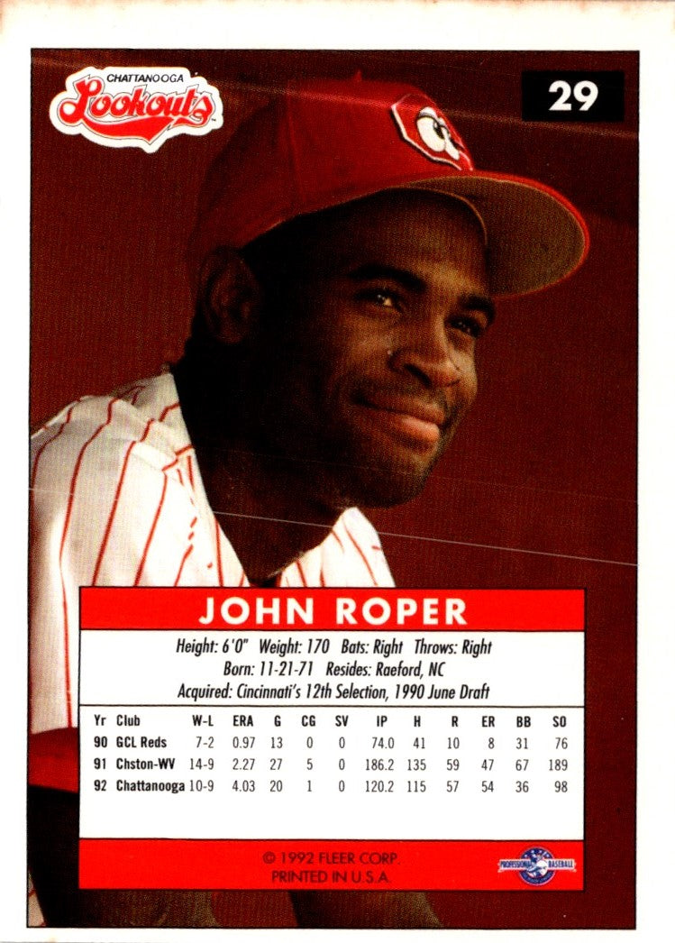 1992 Fleer Excel John Roper