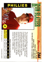 1993 Bowman Ron Blazier #244 Rookie